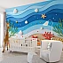 Underwater Waves Kids Wall Mural – 3D Ocean Nursery Design