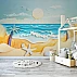 Pastel Beach Kids Wall Mural – Soft Ocean Nursery Design Pastel Beach Kids Wall Mural – Soft Ocean Nursery Design