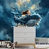 Dreamy Whale Ride Wall Mural – Magical Ocean Adventure Design