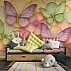 3D Butterfly Floral Wall Mural – Pastel Kids Nursery Design
