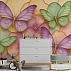 3D Butterfly Floral Wall Mural – Pastel Kids Nursery Design