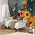 Colorful Floral Art Kids Wall Mural – Modern 3D Flower Design