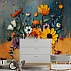 Colorful Floral Art Kids Wall Mural – Modern 3D Flower Design