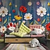 Colorful Floral Kids Wall Mural – 3D Garden Flowers Nursery Design