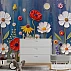 Colorful Floral Kids Wall Mural – 3D Garden Flowers Nursery Design