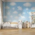 Cute Cloud Animal Wall Mural – Soft Blue Kids Sky Design