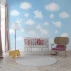 Cute Cloud Animal Wall Mural – Soft Blue Kids Sky Design