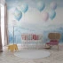 Dreamy Balloon Sky Wall Mural – Soft Pastel Kids Fantasy Design