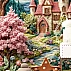 Fairytale Castle Wall Mural – Cute Fantasy Landscape Kids Design