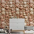 Cute Animal Pattern Wall Mural – Soft Pastel Kids Teddy Design