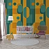 Retro Geometric Shapes Wall Mural – Mid Century Modern Color Design