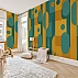 Retro Geometric Shapes Wall Mural – Mid Century Modern Color Design