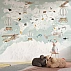 Kids World Map Wall Mural – Educational Animal Map Wallpaper for Nursery & Playroom