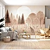 Soft Forest Silhouette Wall Mural – Minimal Pastel Nature Design