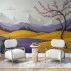 Abstract Mountain Blossom Wall Mural – Colorful 3D Landscape Design