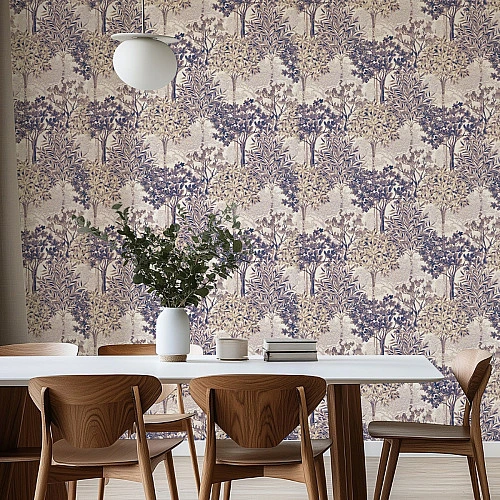 Vintage Botanical Pattern Wall Mural – Elegant Floral Forest Design Vintage Botanical Pattern Wall Mural – Elegant Floral Forest Design