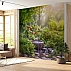 Zen Garden Birds Fountain Wall Mural – Peaceful Nature & Bamboo Waterfall Wallpaper