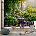 Zen Garden Birds Fountain Wall Mural – Peaceful Nature & Bamboo Waterfall Wallpaper