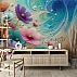Abstract Floral Wave Wall Mural – Colorful 3D Flower Design Abstract Floral Wave Wall Mural – Colorful 3D Flower Design