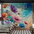 Abstract Floral Wave Wall Mural – Colorful 3D Flower Design Abstract Floral Wave Wall Mural – Colorful 3D Flower Design