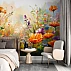 Colorful Wildflower Meadow Wall Mural – Artistic Floral Landscape Design
