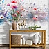 Watercolor Flowers Brick Wall Mural – Colorful Floral Urban Design
