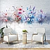 Watercolor Flowers Brick Wall Mural – Colorful Floral Urban Design