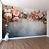 Blush Floral Wall Mural – Elegant Pink Flowers Luxury Bedroom Design