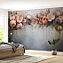 Blush Floral Wall Mural – Elegant Pink Flowers Luxury Bedroom Design