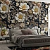 Luxury Dark Floral Wall Mural – Elegant Gold Botanical Design for Bedroom Luxury Dark Floral Wall Mural – Elegant Gold Botanical Design for Bedroom