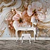 Luxury Marble Floral Wall Mural – 3D Gold Blossom Design