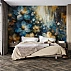 Dark Blue Gold Floral Wall Mural – Luxury Abstract Blossom Design Dark Blue Gold Floral Wall Mural – Luxury Abstract Blossom Design