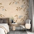 Beige Vintage Floral Wall Mural – Elegant Botanical Branch Design