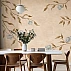 Beige Vintage Floral Wall Mural – Elegant Botanical Branch Design