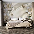 Luxury White Floral Wall Mural – Gold Crystal Butterfly Design Luxury White Floral Wall Mural – Gold Crystal Butterfly Design