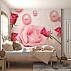 3D Pink Rose Garden Wall Mural – Elegant Floral Bubble Design 3D Pink Rose Garden Wall Mural – Elegant Floral Bubble Design