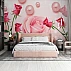 3D Pink Rose Garden Wall Mural – Elegant Floral Bubble Design 3D Pink Rose Garden Wall Mural – Elegant Floral Bubble Design