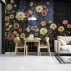 Vintage Dark Floral Wall Mural – Elegant Botanical Garden Design Vintage Dark Floral Wall Mural – Elegant Botanical Garden Design
