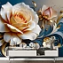 Large Floral Wall Mural – Elegant Rose Wallpaper for Bedroom & Romantic Interiors