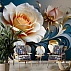 Large Floral Wall Mural – Elegant Rose Wallpaper for Bedroom & Romantic Interiors