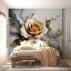 Golden Rose Marble Wall Mural – Elegant Luxury Floral Design Golden Rose Marble Wall Mural – Elegant Luxury Floral Design
