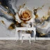 Golden Rose Marble Wall Mural – Elegant Luxury Floral Design Golden Rose Marble Wall Mural – Elegant Luxury Floral Design