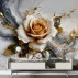 Golden Rose Marble Wall Mural – Elegant Luxury Floral Design Golden Rose Marble Wall Mural – Elegant Luxury Floral Design