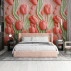 3D Tulip Floral Wall Mural – Soft Pink Spring Garden Design