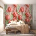 3D Tulip Floral Wall Mural – Soft Pink Spring Garden Design