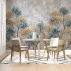 Blue Gold Tree Wall Mural – Elegant Textured Nature Design