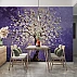 Purple Blossom Tree Wall Mural – Artistic Floral Texture Design