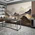 Golden Abstract Mountain Wall Mural – Luxury Modern Landscape Wallpaper for Office & Living Room