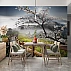 Cherry Blossom Path Wall Mural – Misty Mountain Scenic Landscape Cherry Blossom Path Wall Mural – Misty Mountain Scenic Landscape