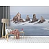 Misty Sea Rock Wall Mural – Serene Coastal Landscape Design Misty Sea Rock Wall Mural – Serene Coastal Landscape Design